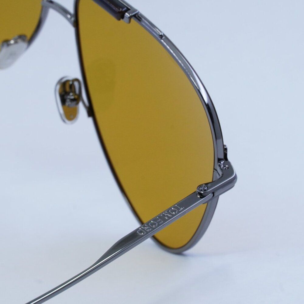 NEW TOM FORD BRADY FT1018 08E SILVER BROWN SUNGLASSES - Picture 6 of 11